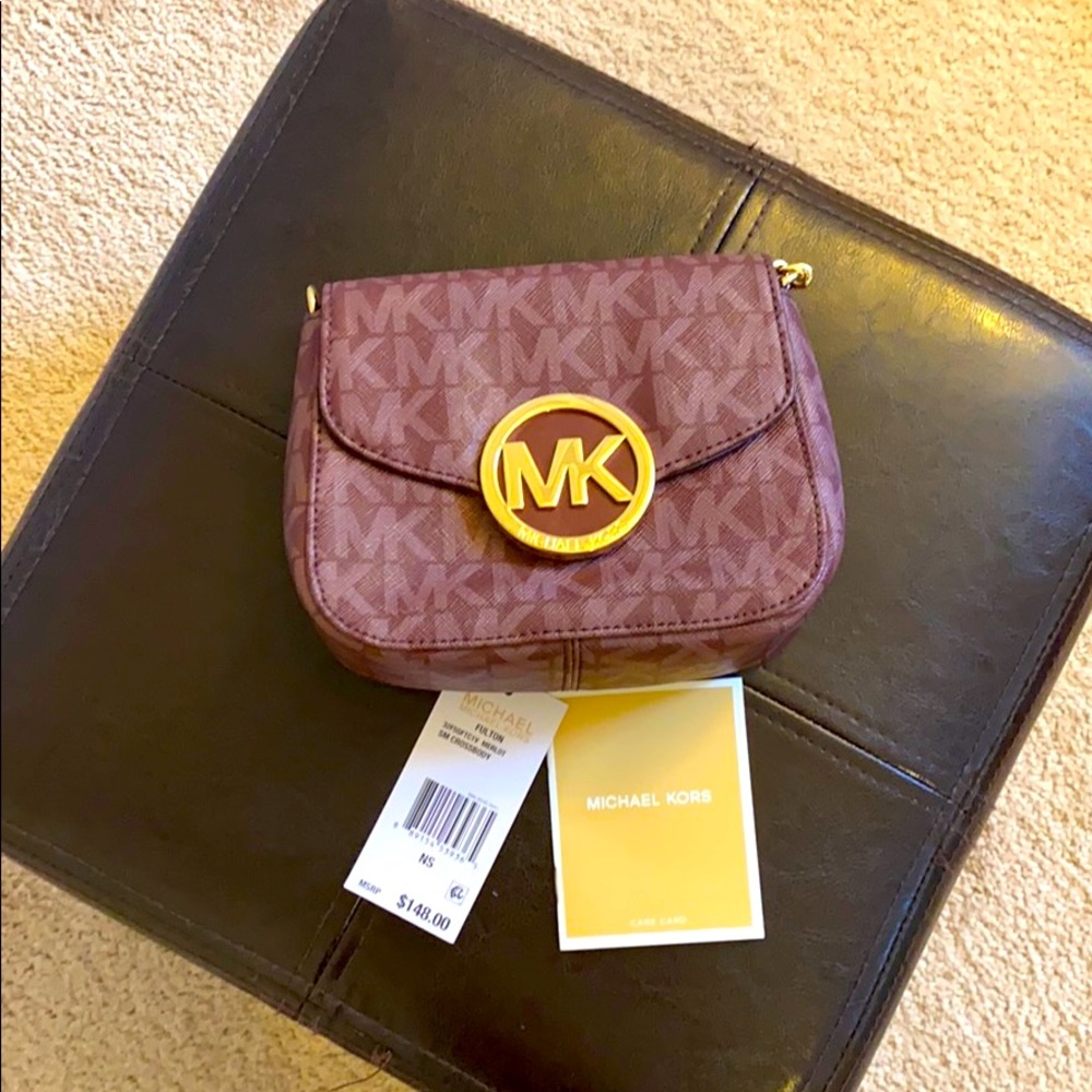 MK monogram small crossbody bag: Merlot color
